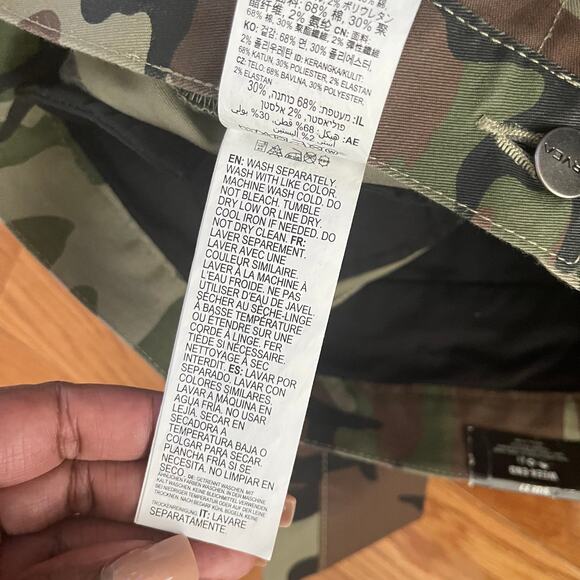 RVCA Boys Camo STRETCH Straight Fit Pants Weekend Fit Pants Boys 27 Green Casual - Picture 7 of 10